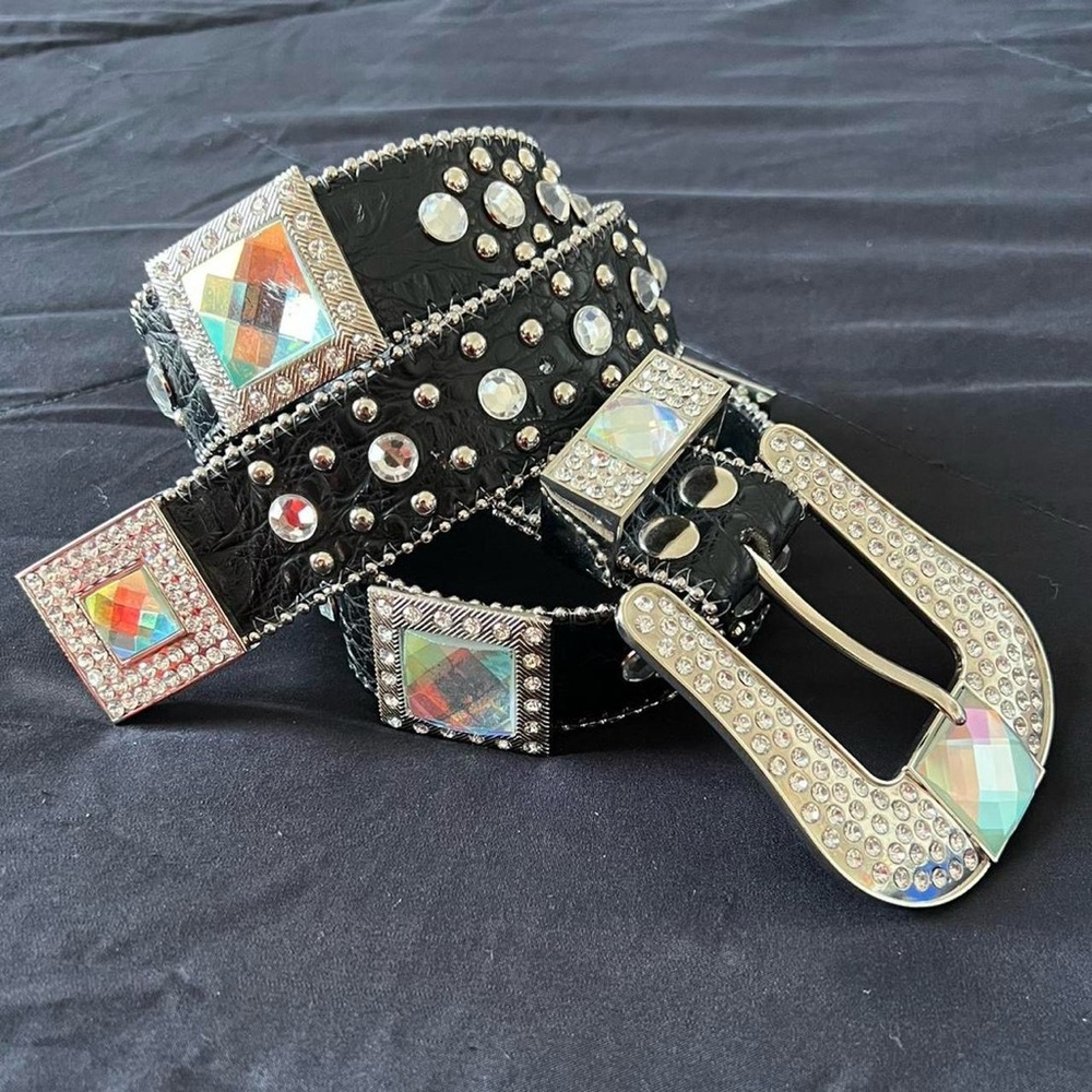 Western Cowgirl Snakeskin Rhinestone Belt